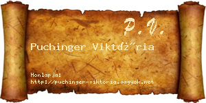 Puchinger Viktória névjegykártya